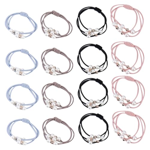 Anneome 30 Stück Teiliges Elastische Haargummis mit Perlen Koreanische Harajuku Style Haarbänder für Frauen und Mädchen Bunte Ponytail Holder Modischer Haarschmuck für Alltag und von Anneome
