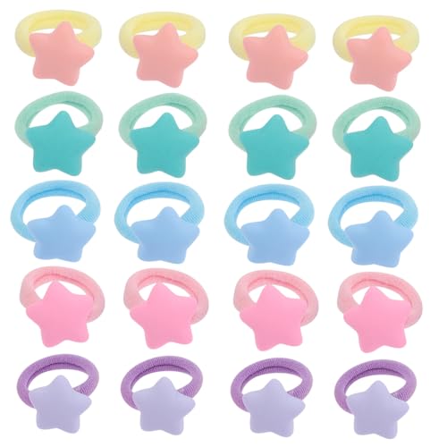 Anneome 30 Stück Teiliges Haargummi Kleinkinder Elastische Haarbänder mit Stern design Weiche Nahtlose Haargummis für Mädchen für Ponytail Alltag Festliche Anlässe und Partys von Anneome