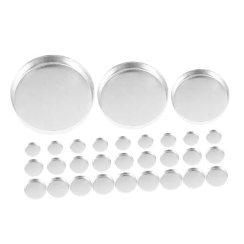 Anneome 30 Stück Teiliges Runde Aluminium Lidschatten Döschen Nachfüllbare Kosmetikbehälter Kompakt und Reisefreundlich Vielseitig für Make up Aufbewahrung und DIY Schminkpaletten von Anneome