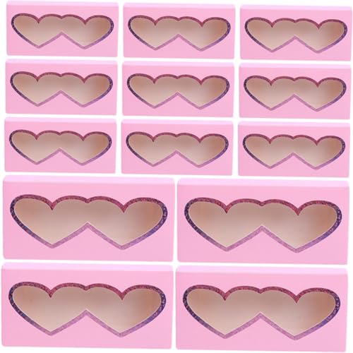 Anneome 30 Stück Teiliges Wimpernaufbewahrungsset Herzförmige Wiederverwendbare Aufbewahrungsbox mit Klarem Sichtfenster Leichtes Tragbares Organizer case für Saubere Geschützte und von Anneome