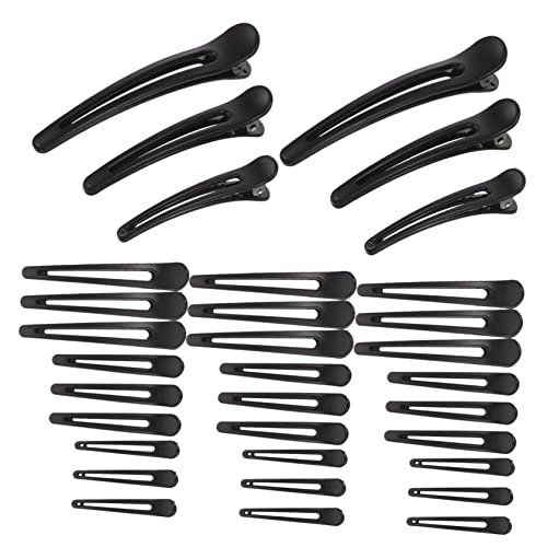 Anneome 36Stücke Damen Haarclips Schwarze Haarklammern Lochdesign Duckbill Haarklammern für Styling Haaraccessoire für von Anneome