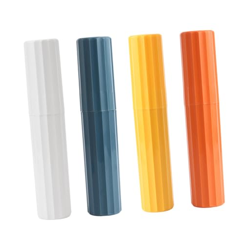 Anneome 4 STÜCKE Reise Zahnbürsten Becher aus Robustem Kompakt und Praktisch für Outdoor Camping Geschäftsreisen Zahnbürsten und Zahnpasta Hygienisch Aufbewahren Vielseitig als Hotel von Anneome