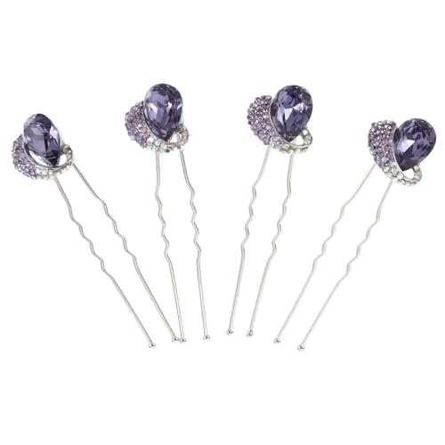 Anneome 4 Stck Teiliges U förmige Haarnadeln mit Strass Leichter Metall haarschmuck für Damen Eleganter Brautschmuck für Hochzeit Geburtstag Party und Alltag Festhaltend und Vielseitig von Anneome