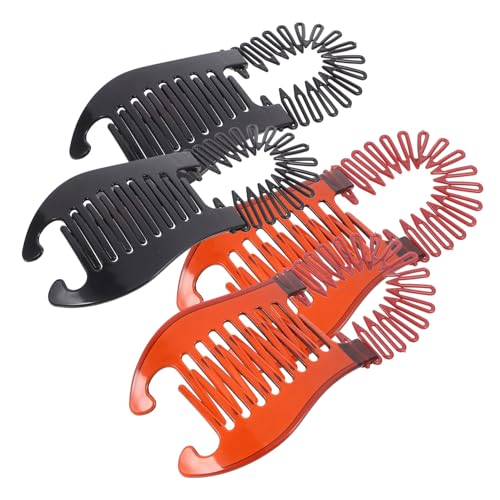 Anneome 4 Stück Bananen Haarklammern aus Langlebigem Kunststoff Rutschfester Haar ponytail halter für Damen und Mädchen Modische Haarschmuck accessoires in Schwarz und Kaffee für Party Anneome 4 Stück Bananen Haarklammern aus Langlebigem Kunststoff Rutschfester Haar ponytail halter für Damen und Mädchen Modische Haarschmuck accessoires in Schwarz und Kaffee für Party von Anneome