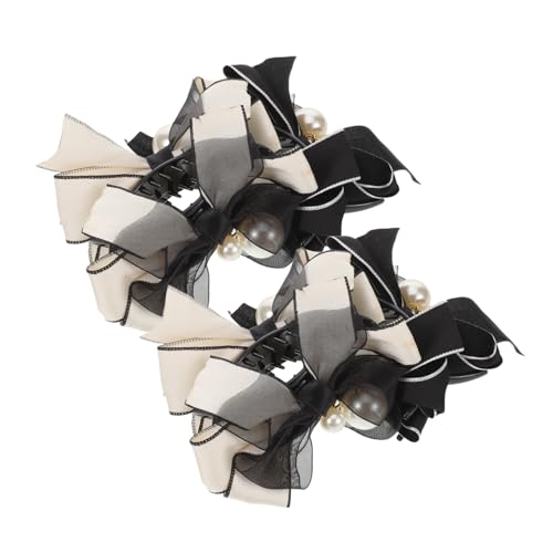 Anneome 4 Stück Bogenclip Frauen Bogenknoten Haarklaue Haarklammern mit großer Schleife Haarknotenklammern für Frauen Schleife Haarspange Bugklauenklammern für Mädchen Acryl von Anneome