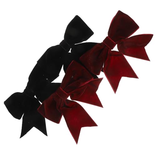 Anneome 4 Stück Haarspange Aus Samt Mit Schleife Haarspangen Mit Schleife Frauen Haarbögen Band-haarspange Große Haarschleifen Seitenclips Für Frauenhaare Butterfly Clips Clip Metall von Anneome