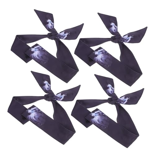 Anneome 4 Stück Sportliches Piraten-stirnband für Herren und Damen Elastisches Atmungsaktives Schweißband mit Effizienter Schweißaufnahme Vielseitig Tragbar für Laufen Tennis und von Anneome