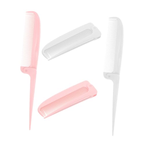 Anneome 4 Stück Teiliges Faltbarer Haarkämme mit Feinen Spitzen Multifunktional für Haartypen zum Präzisen Abteilen und Stylen Handlich für Unterwegs Geeignet für Damen und Herren von Anneome