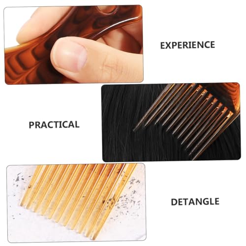 Anneome 4 Stück Teiliges Haarkamm Breiten Zähnen Plastikfrei Antistatisch Komfortabel für Lockiges und Afro haar Grober Kamm für Männer und Frauen kein Ziehen Schonend zur Kopfhaut von Anneome