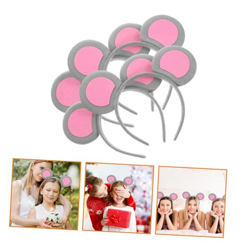 Anneome 4 Stück Teiliges Mausohren Haarreif für Erwachsene Lustige Tierohren Stirnbänder Weich Geformt für Halloween Karneval Tierkostüm Partys und Cosplay Events von Anneome