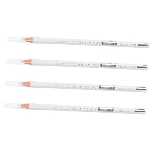 Anneome 4 Stück Wasserfester Augenbrauenstift Teiliges Weißer Makeup Bleistift Feine Spitze Präzise Anwendung Schweißfester Langanhaltender Augenbrauenstift für Natürlich Definierte von Anneome