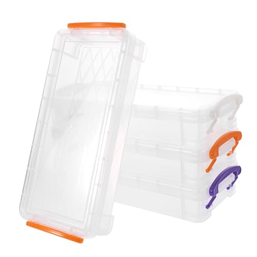 Anneome 4 Teilige Box Transparent Großes Fassungsvermögen Transparentes Federmäppchen Transparentes Federmäppchen Transparente Bleistiftbox Stifte Aufbewahrungsetui Stiftetui Hohe von Anneome