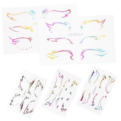 Anneome 5 Blätter Temporäre Augen make up Aufkleber Wasserfeste Cosplay Eyeliner Tattoos Schmetterlings lidschatten Sticker für Karneval Halloween Bühnen make up Wiederverwendbar von Anneome