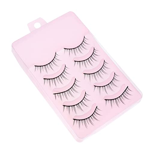 Anneome 5 Paare Natürliche Falsche Wimpern für Damen Leicht Anzuwenden Langlebiges Material Natürlicher Look für Alltag und Profi Make Up von Anneome