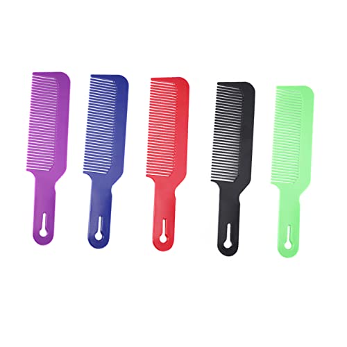 Anneome 5 Stück Hand Haarfrisierkamm für Männer Praktischer Kunststoffkamm mit Ergonomischem Griff für Friseure und Haarschnitte Gemischte Farben Einfach zu Lagern von Anneome
