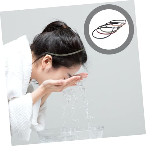 Anneome 5 Stück Teiliges Dünne Lederbezogene Haarreifen in Farben Schlichtes Retro Stirnband für Damen Festhaltend bei Nassem und Trockenem Haar Vielseitig Passend zu Verschiedenen von Anneome