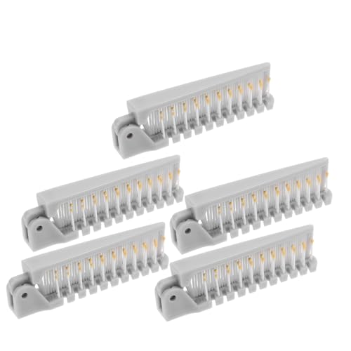 Anneome 5 Stück Teiliges Faltbares Reisehaarkamm- Doppelseitiger Breitzinkiger und Feinzinkiger Kamm Leichter Kompakter Grauer Klappkamm für Herren und Damen Tragbares Styling-accessoire von Anneome