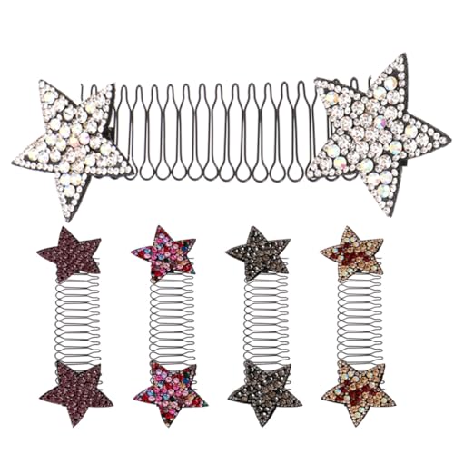 Anneome 5 Stück Teiliges Haarkamm Stern haarspangen Unsichtbare Haarclips für Damen Bequemes Halten von Haaren und Stirnfransen Buntes Styling tool für Alltag und Besondere Anlässe Anneome 5 Stück Teiliges Haarkamm Stern haarspangen Unsichtbare Haarclips für Damen Bequemes Halten von Haaren und Stirnfransen Buntes Styling tool für Alltag und Besondere Anlässe von Anneome