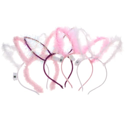 Anneome 5 Stück Teiliges Leuchtendes Hasenohren haarband Leichte Dekorative Cosplay kopfbedeckung Bunte Blinkende Stirnbänder für Party Karneval Ostern Festivalspaß für Damen und Mädchen von Anneome