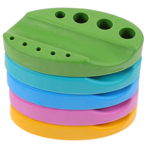 Anneome 5 Stück Teiliges Silikon Pigment Tintenbecher Halter Tattoo Pen Halterung Kompakt Tragbar für Tattoo Makeup Künstler und Beauty Enthusiasten zur Praktischen Organisation von von Anneome