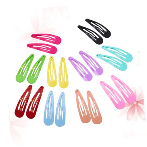 Anneome 50 Stück Bunte Haarklammern für Mädchen Metall Haarspangen in Reinen Farben Rutschfeste Snap Clips für Vielseitige Haaraccessoires für Alltag Schule und Party Zufällige Farbe von Anneome