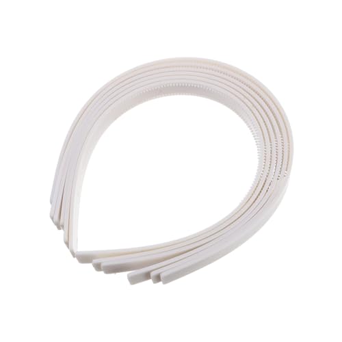 Anneome 50 Stück Weiße Plastik Haarbänder Elastisch Einfarbig DIY Haarreifen für Damen Mädchen Vielseitiges Haarschmuck Zubehör von Anneome