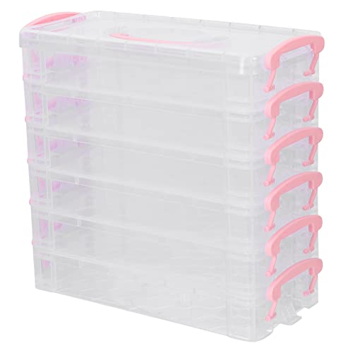 Anneome 6 Lagiger Stapelbarer Stifte Organizer Für Schule Und Büro Transparente Aufbewahrungsbox Für Stifte Radiergummis Und Schreibutensilien Mit Verschlussclips von Anneome