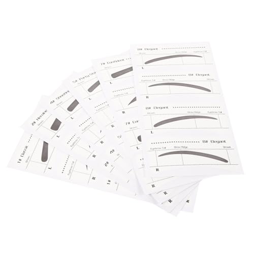 Anneome 6 Stck Teiliges Augenbrauen Schablonen für Damen Einweg Papier Schablonen Verschiedene Formen Hautfreundlich und Einfach Anzuwenden Praktisch für Präzises Augenbrauen Make Up von Anneome