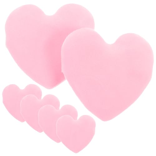 Anneome 6 Stck. Teiliges Herzförmige Puderquaste Klein Weich für Losen Puder Make Up Tragbar für Nase und Augen Geeignet für Damen und Anfänger Hautfreundlich und Vielseitig Einsetzbar von Anneome