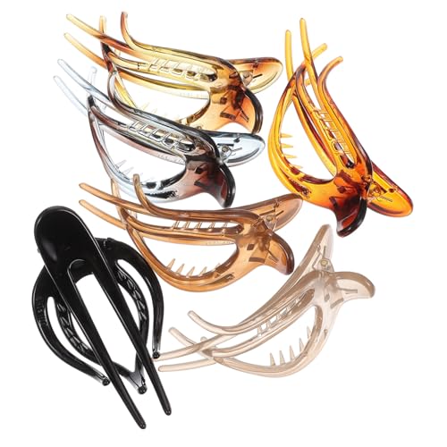 Anneome 6 Stück Französische Haarklammern Mattierte Haarklammern für Feines und Dickes Haar Stabiler Halt Modische Haarspangen Damen Leichte Haarclips für Alltag und Festlichkeiten von Anneome