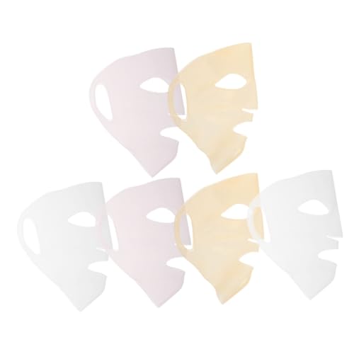 Anneome 6 Stück Silikon Gesichtsmaske Abdeckung Wiederverwendbar Feuchtigkeitsspendend Atmungsaktiv für Frauen alle Hauttypen Kompakt Leicht Tragbar Verbessert Hautpflege Wirkung von Anneome