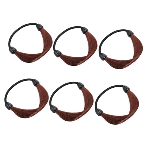 Anneome 6 Stück Teiliges Elastisches Haargummi für Damen und Mädchen Strapazierfähige Pferdeschwanzbänder in Weinrot Modischer Haarschmuck Vielseitig Einsetzbar und Angenehm zu Tragen von Anneome