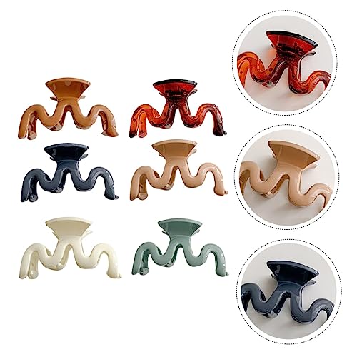 Anneome 6 Stück Teiliges Haarklammer Große Rutschfeste Wellen Haarklammern für Frauen Stabiler für Dickes und Dünnes Haar Vielseitig Einsetzbar für Bad Küche Reisen und Alltag von Anneome