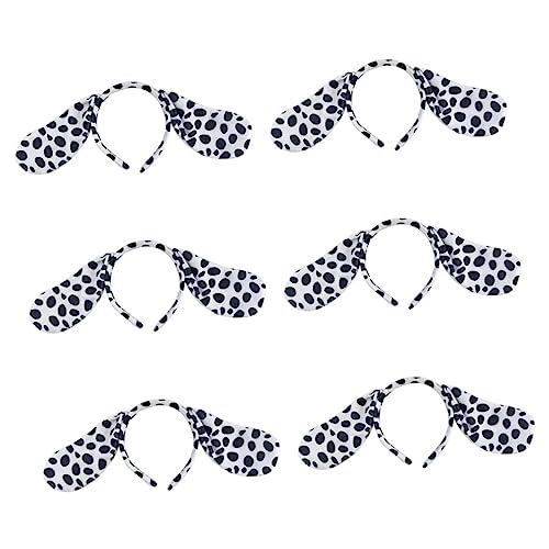 Anneome 6 Stück Teiliges Haarreif mit Niedlichen Hundeohren Elastisch und Tragbar Tier Design für Kostümparty Fasching Rollenspiel und Festliche Anlässe von Anneome