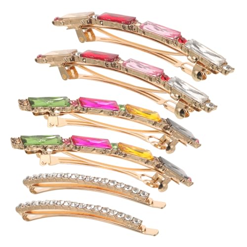 Anneome 6 Stück Teiliges Kristall haarclip Farbigen Strasssteinen Elegante Haarklammern für Frauen und Mädchen Stilvolle Haarspangen für Vielseitige Frisuren und Festliche Anlässe von Anneome