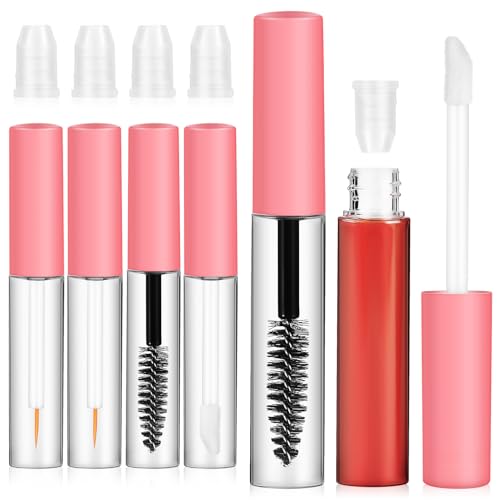Anneome 6 Stück Teiliges Leere Mascara tuben mit Wimpernzauberstab Nachfüllbare Eyeliner Lipgloss behälter Transparente Kosmetikspender mit Dicht Schließendem Verschluss DIY von Anneome