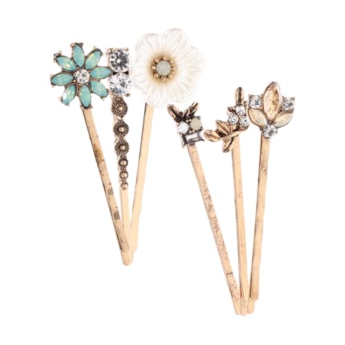 Anneome 6 Stück Teiliges Vintage Blumen Haarclip Damen Haarnadeln mit Funkelnden Details Langlebig und Vielseitig Geeignet für Party Hochzeit und Alltag Modische Haarschmuck Accessoires von Anneome