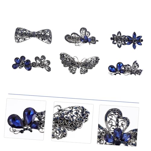 Anneome 6 Stück Teiliges Vintage Haarschmuck aus Legierung mit Funkelnden Strass Blumen Haarspangen für Mädchen und Damen Modische Retro Haarclips für Stirnfransen und Pferdeschwanz Anneome 6 Stück Teiliges Vintage Haarschmuck aus Legierung mit Funkelnden Strass Blumen Haarspangen für Mädchen und Damen Modische Retro Haarclips für Stirnfransen und Pferdeschwanz von Anneome