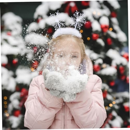 Anneome 6 Stück Teiliges Weihnachts Haarreifen mit Federn und Schneeflocken Leichtes Formstabiles Accessoire für Festliche Weihnachtskostüme für Party und Winter Feiern von Anneome