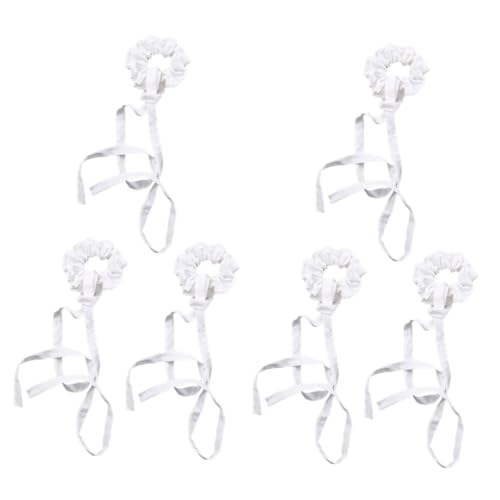 Anneome 6 Stück Teiliges Weiße Baumwoll Haarschleifen mit Elastischem Band Weiche Haargummis für Frauen und Mädchen Vielseitiger Haarschmuck für und Bequeme Frisuren bei Allen Anlässen von Anneome