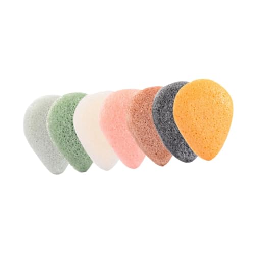 Anneome 7 Stück Teiliges Natürlicher Make up Entferner Schwämme aus Pflanzlicher Sanftes Peeling Porentiefe Reinigung Vegan Biologisch Abbaubar Geeignet für Empfindliche Haut und Tägliche von Anneome