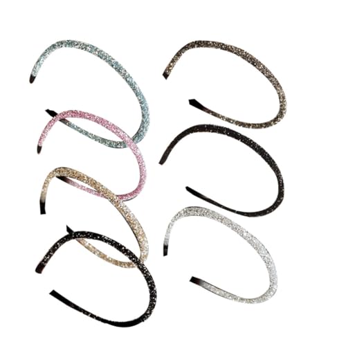 Anneome 7 Stück Teiliges Strass Haarreif Damen Modisch Einfach Verstellbar Atmungsaktiv Haarschmuck für Mädchen Alltag und Besondere Anlässe von Anneome