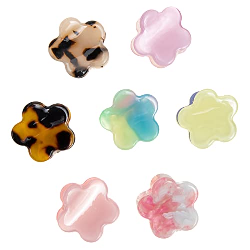 Anneome 7Stücke Teiliges Blumen Haarspangen für Mädchen Bunte Haarklammern mit Rutschfester Halterung für Dünnes Mitteldickes Haar für Tägliches Styling und Festivals von Anneome