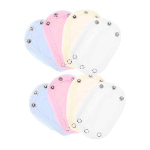 Anneome 8 Stück Teiliges Strampler Verlängerungsset aus Doppellagiger Atmungsaktiver Baumwolle mit Druckknopf Verschluss Einsetzbar für Neugeborene Einfache Handhabung und Pflegeleicht von Anneome