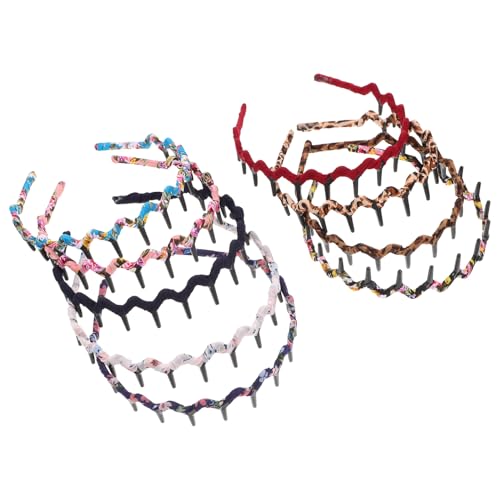 Anneome 9 Stück Teiliges Haarschmuck Zähnen Bunte für Damen und Mädchen Chiffon umwickelte Haarreifen Bequemes Modisches Accessoire für Partys und Alltag von Anneome
