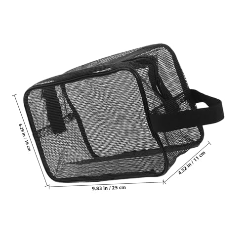 Anneome Atmungsaktiver Robuster Mesh duschbeutel mit Reißverschluss Großer Innenraum Praktischer Tragegriff für Herren Reisen Fitnessstudio und Wohnheim Organisiert und Wasserabweisend von Anneome
