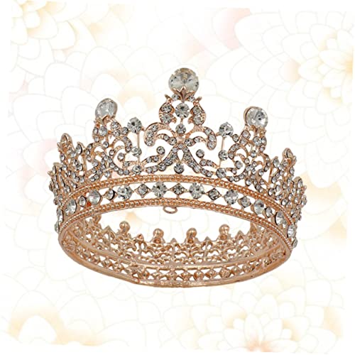Anneome Barock Haarkrone Damen Tiara Rund Strass Braut Kopfschmuck Leicht Hochzeit Deko Vintage Prinzessin Zubehör Anneome Barock Haarkrone Damen Tiara Rund Strass Braut Kopfschmuck Leicht Hochzeit Deko Vintage Prinzessin Zubehör von Anneome