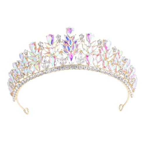 Anneome Barock Vintage Braut Tiara mit Funkelnden Marquise Strasssteinen Leichter Langlebiger Haarreif für Hochzeit Geburtstag Fotoshooting Stilvolles Brautschmuck Accessoire von Anneome