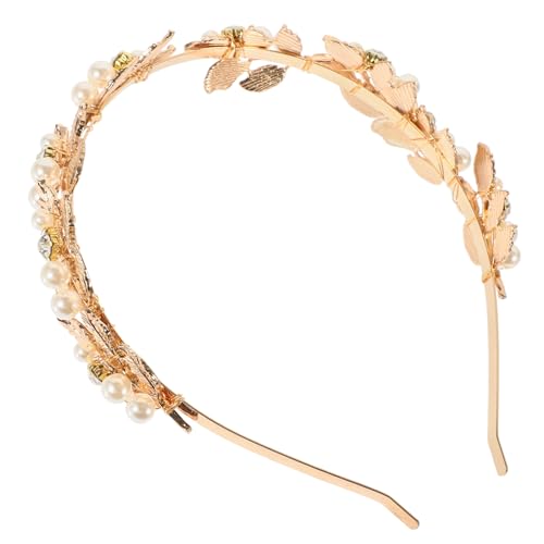 Anneome Barocke Goldfarbene Haarspange mit Blattkrone Eleganter Brautschmuck für Hochzeit Festival und Party Langlebiges Legierungs Accessoire für Braut und Brautjungfer von Anneome