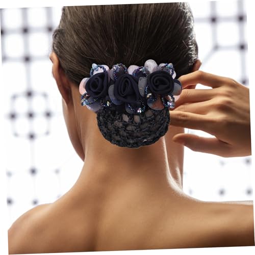 Anneome Blumen Haarnetz für Damen Haarknoten accessoire mit Netz Haarnetz Clip für Krankenschwestern Stewardess Bühnen Cosplay Alltagsgebrauch von Anneome